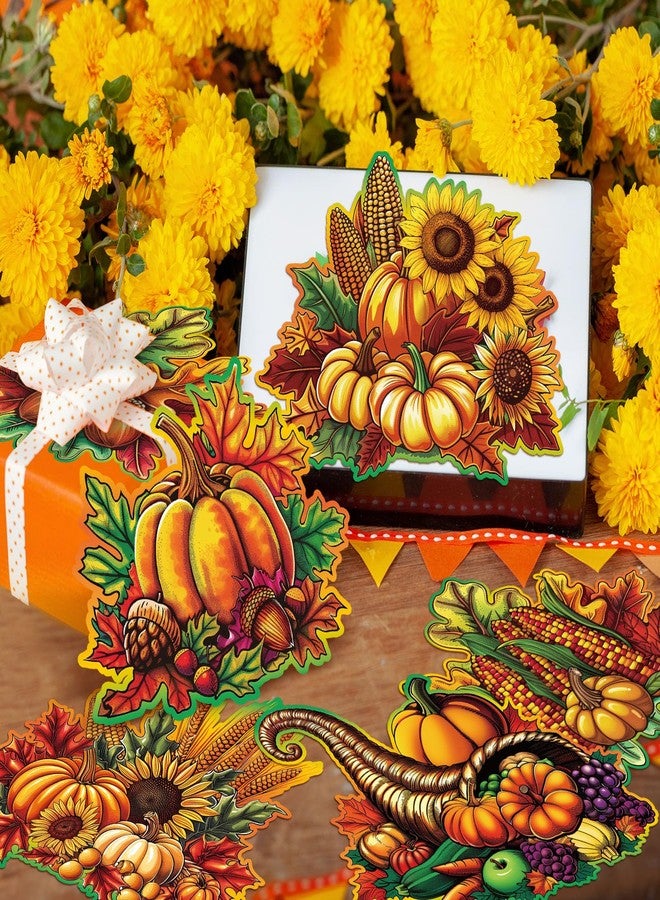 Marspark 12 Pcs Vintage Fall Harvest Cutouts Assorted Size Autumn Splendor Cutouts Fall Thanksgiving Bulletin Board Decoration for Office Classroom Party Bulletin Board Wall Chalkboard Home Decor - Image 2