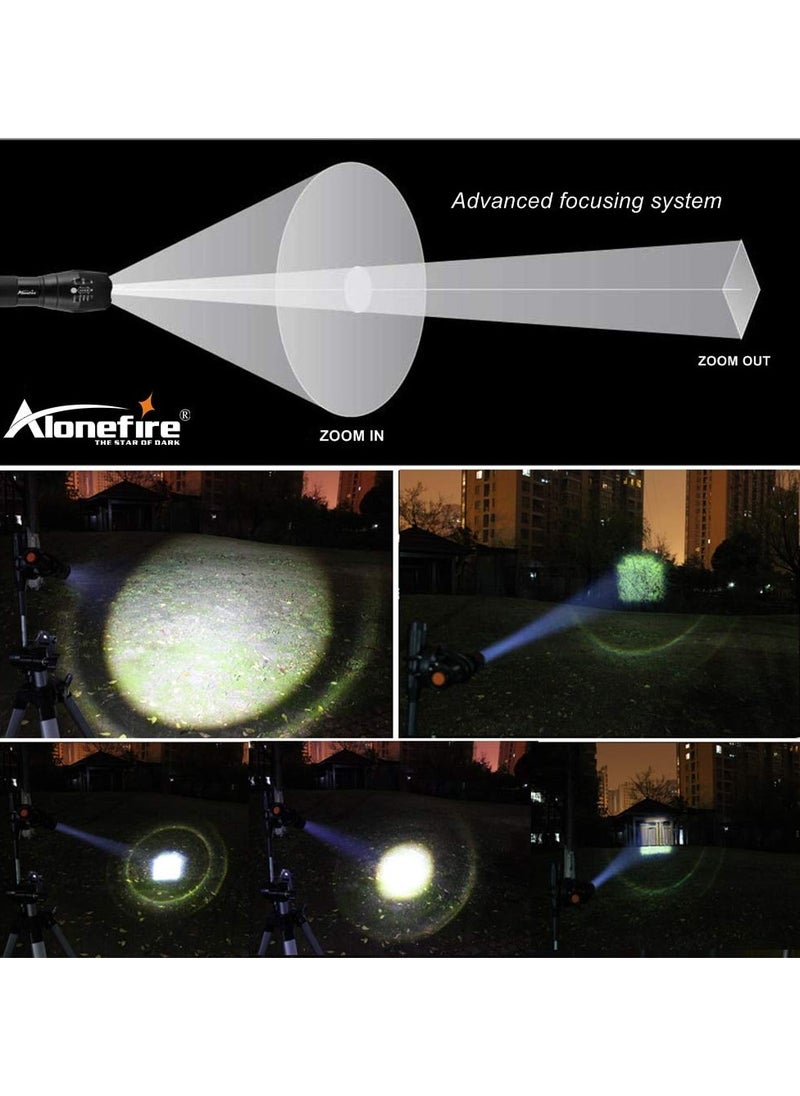 AloneFire - AloneFire G700 Flashlight Cree XML T6 U3 LED Aluminum Waterproof Zoom Camping Torch Tactical light powered by 3xAAA or 18650 Rechargeable Battery - Image 1