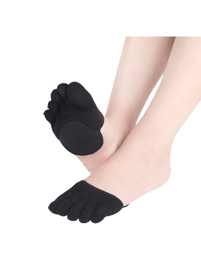 3 Pairs Toe Topper Socks No Show Liner Socks Women Finger Half Socks Non Slip Invisible Separated Socks for High Heels Sandals Sling - Image 3