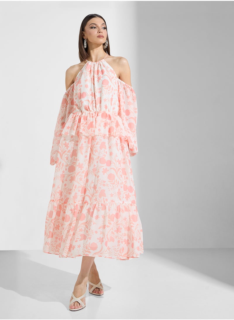 True Decadence Floral Print Tiered Dress  - Image 1