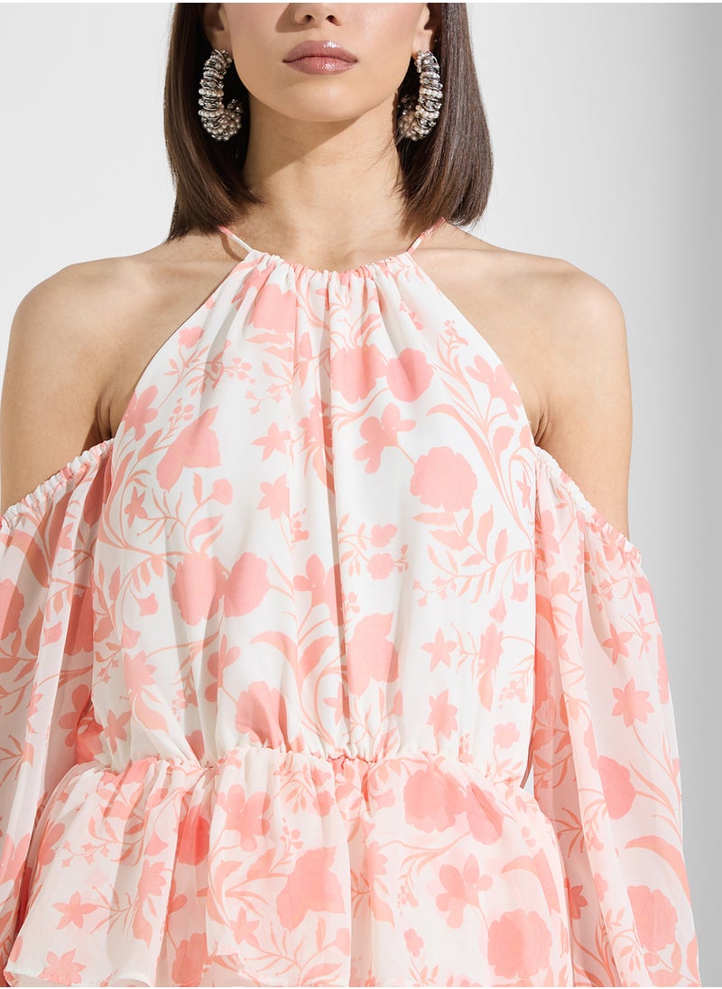 True Decadence Floral Print Tiered Dress  - Image 3