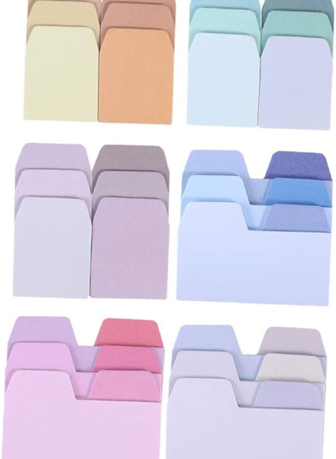 12 Pcs Gradient Memo Stickers Colorful Index Notes Self Adhesive For Bookmarks Office School - Image 4