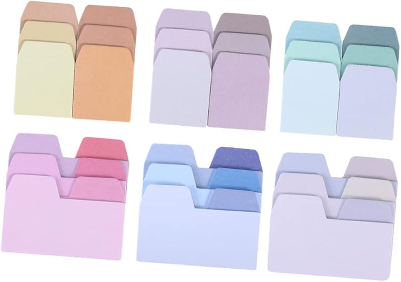 12 Pcs Gradient Memo Stickers Colorful Index Notes Self Adhesive For Bookmarks Office School - Image 3