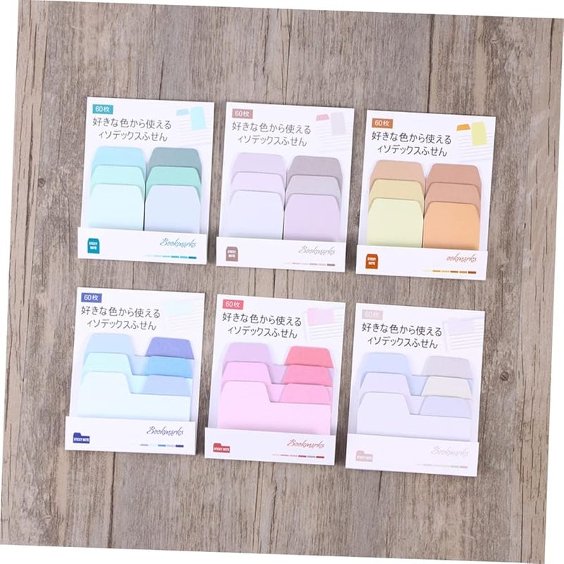 12 Pcs Gradient Memo Stickers Colorful Index Notes Self Adhesive For Bookmarks Office School - Image 5