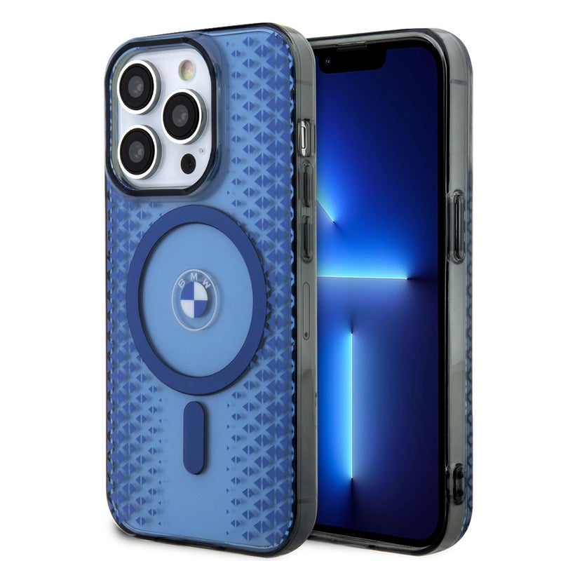 CG Mobile BMW MagFit IML Case With Signature Track BMW Logo Cover Case For iPhone 15 Pro Blue - Image 1