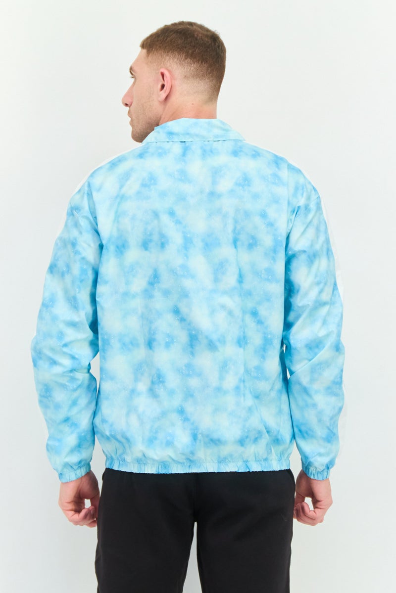 PUMA Men Sportswear Fit Long Sleeve Training Jacket, Aqua Blue/White - Image 3