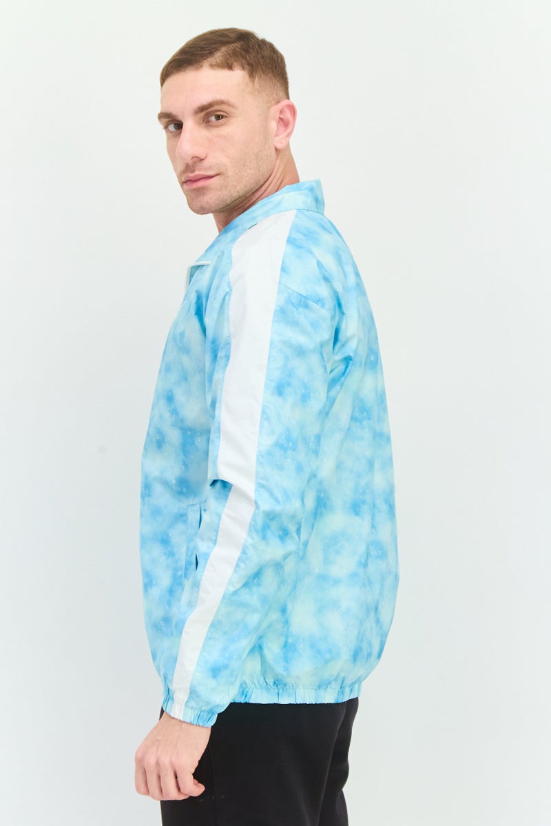 PUMA Men Sportswear Fit Long Sleeve Training Jacket, Aqua Blue/White - Image 4