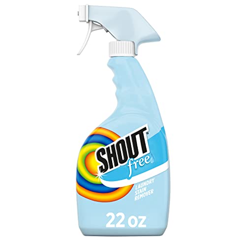 Shout Free Laundry Stain Remover Spray, Active Enzyme Formula is Fragrance, Bleach, and Dye Free, Removes Everyday Stains including Baby Stains - 22oz Spray - Image 1