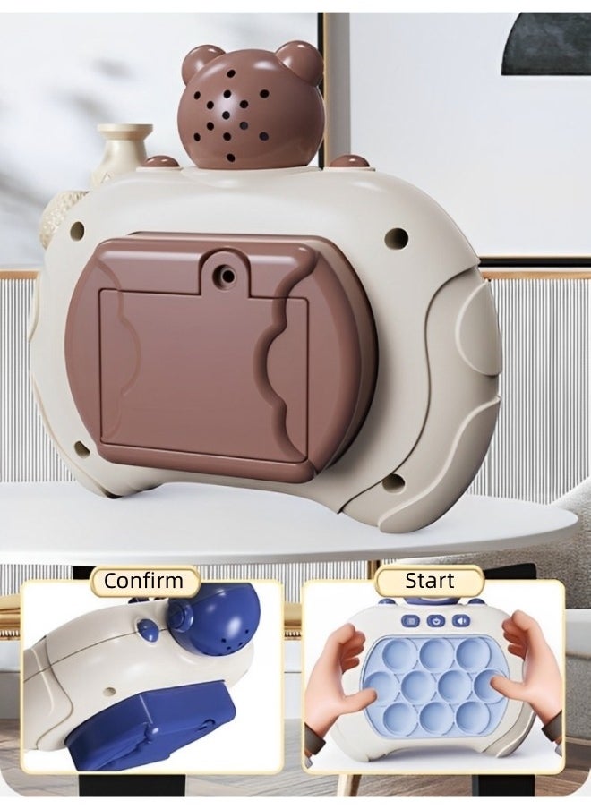 REOCLE - Pop Fast Push Bubble Game Quick Push Console Game Handheld Puzzle Game Sensory Toy Stress Light Up Game Toys Gifts for Boys Girls Teens - Image 1