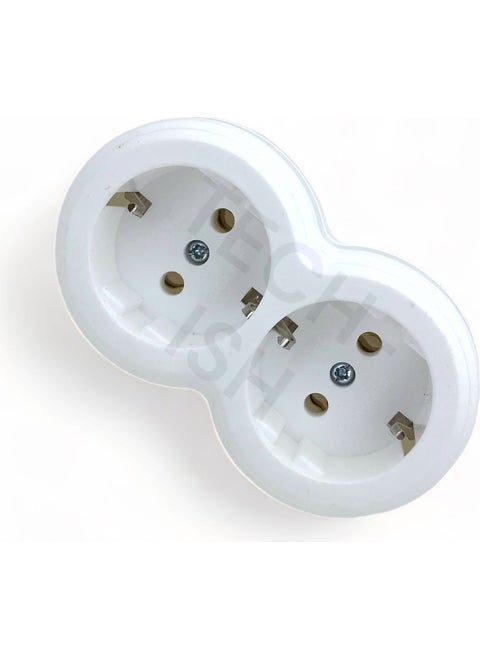 Single-Work Plug Socket 2-Gang Double Multiple Socket Grounded