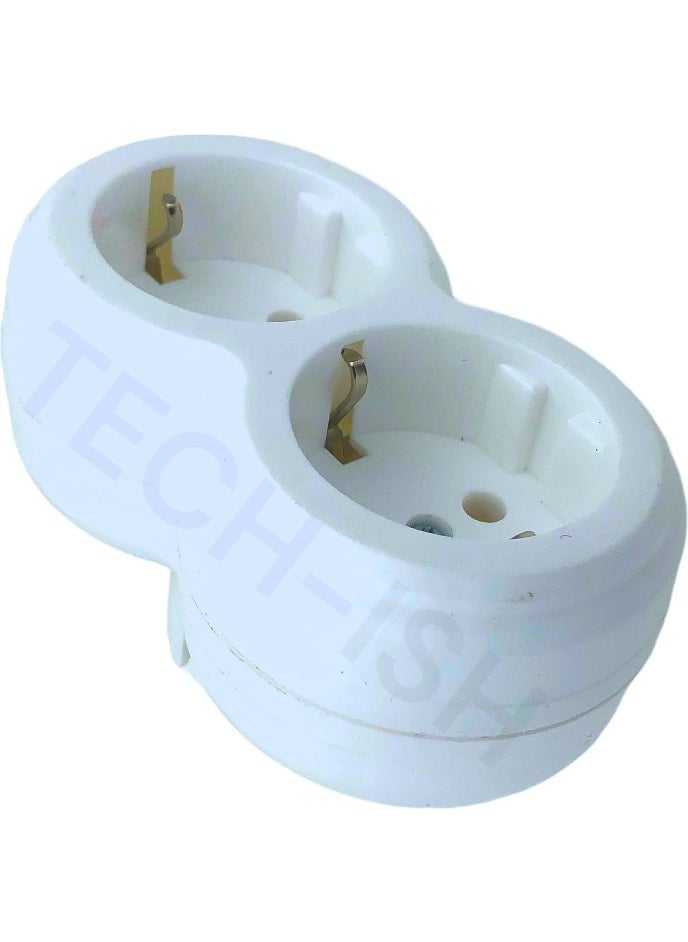 Single-Work Plug Socket 2-Gang Double Multiple Socket Grounded