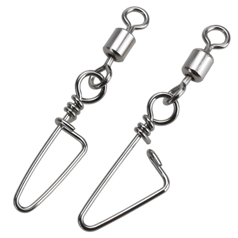 MOBOREST 110PCS Stainless Steel Barrel Snap Swivel Fishing Accessories, Premium Fishing Gear Equipment with Ball Bearing Swivels Snaps Connector for Quick Connect Fishing Lures - Image 5