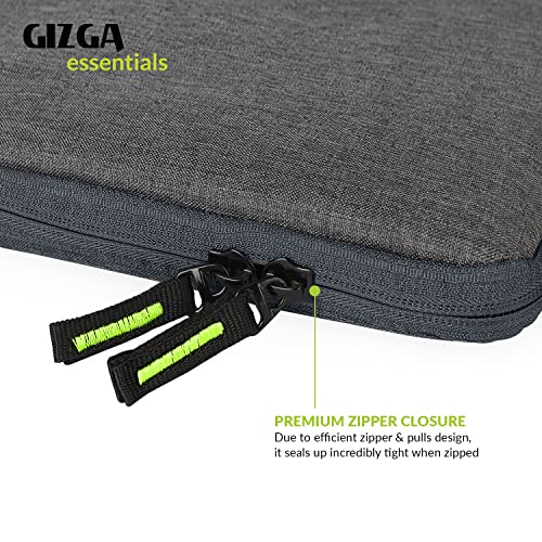 Gizga Essentials 13.3 Inch Laptop Sleeve Case Cover Pouch Bag with Front Pocket| Slim & Water-Resistant Nylon Fabric with Shockproof Foam Padding, Soft Lining & Premium Zipper Closure (Grey) - Image 4