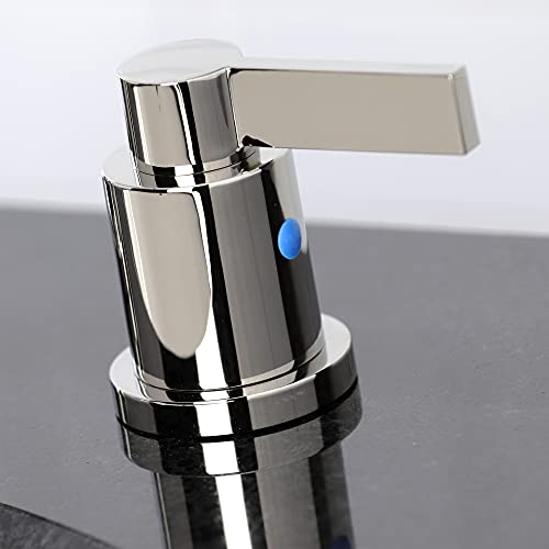 Kingston Brass Fauceture FSC8929NDL NuvoFusion Widespread Bathroom Faucet with Pop-Up Drain, Polished Nickel - Image 2