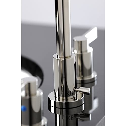 Kingston Brass Fauceture FSC8929NDL NuvoFusion Widespread Bathroom Faucet with Pop-Up Drain, Polished Nickel - Image 3