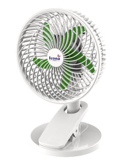 ICONA Icona Rechargeable AC/DC Fan with LED Light – Portable 3-Speed Desk Fan, Clip-On Function, Quiet Operation, Ideal for Home, Office, and Outdoor Use  - Image 1