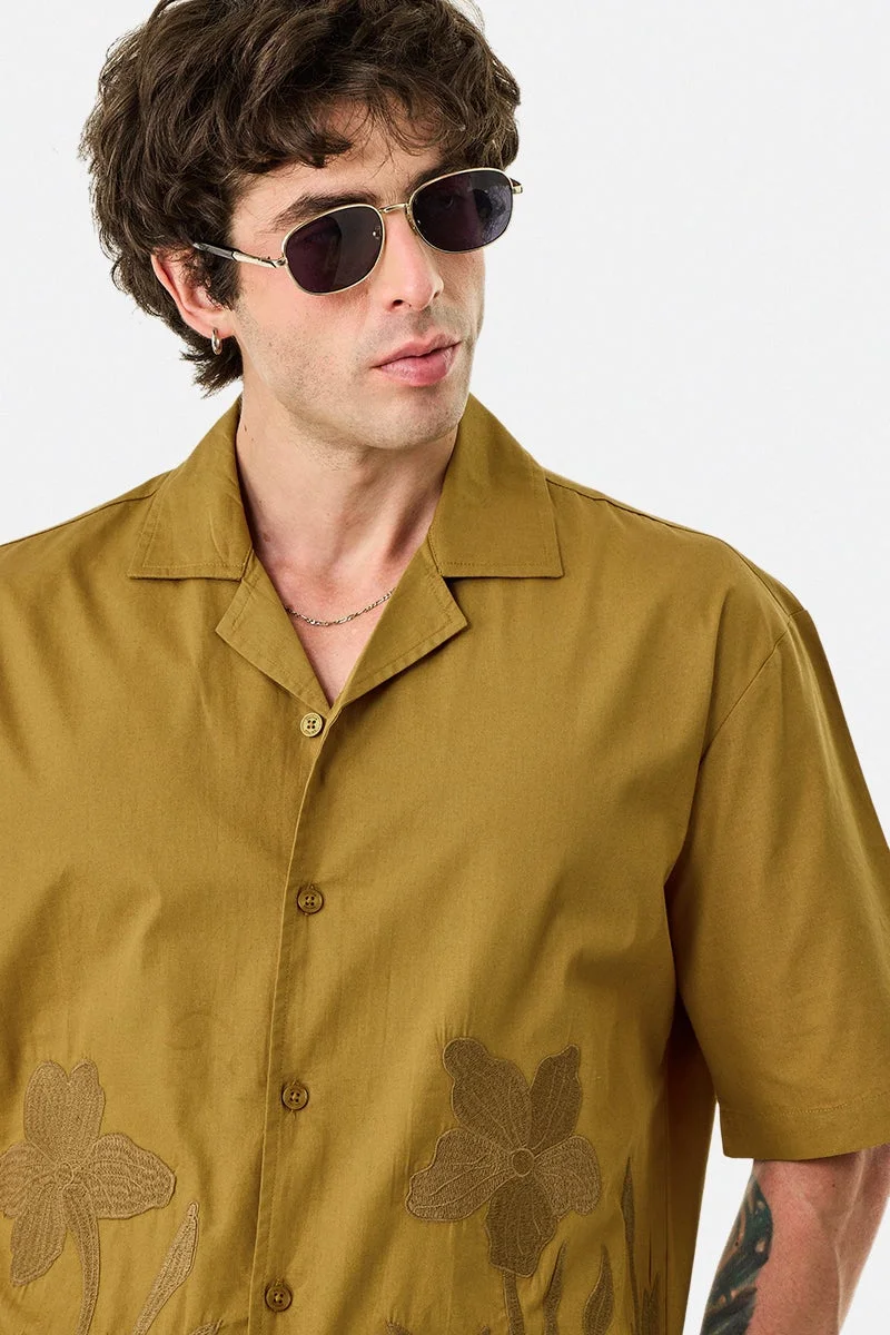 سنيتش قميص قطني % بقصة مزهرة