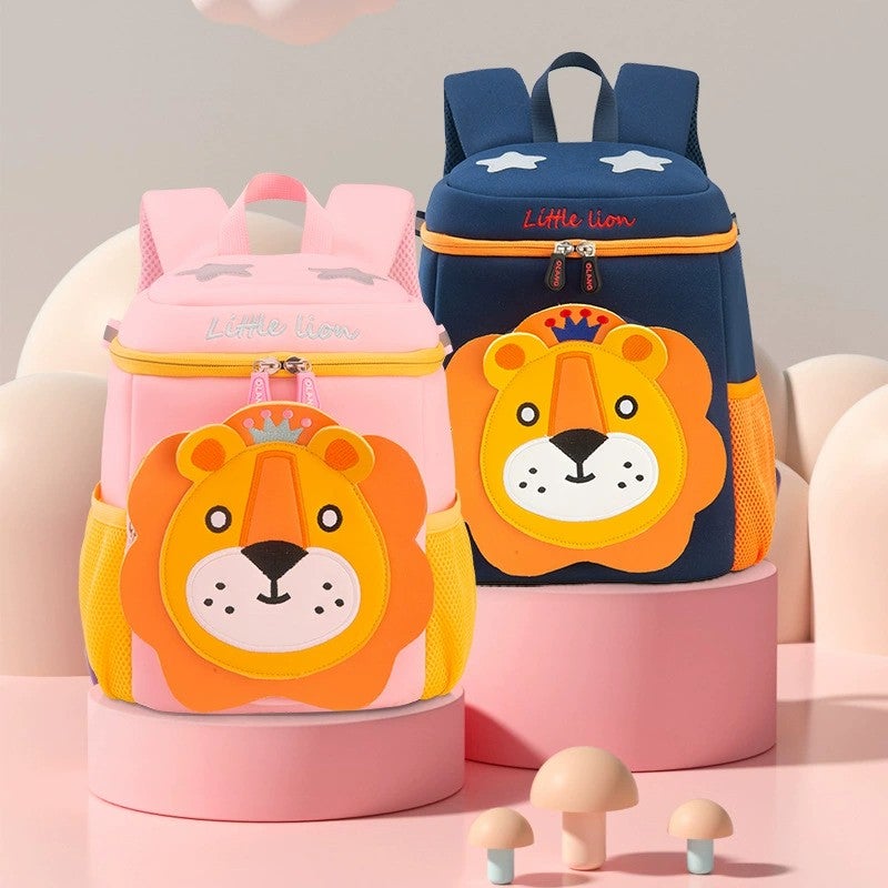 Kids Backpack Lion 3-6 Years, School Supplies Anti-Lost Large Capacity Waterproof Reflective Spine-Protective Kindergarten  Bag - Image 2