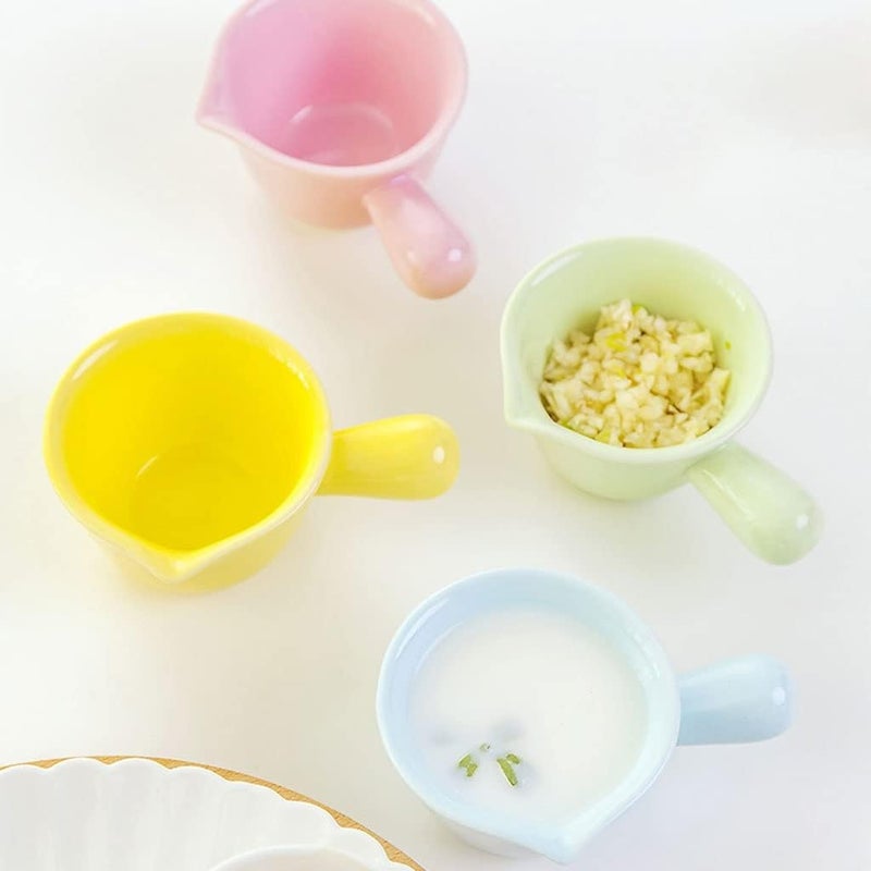Milk Jug Gravy Boat Water Cup Pitcher Creamer Coffee Sugar Sauce Large with Handle Mini Ceramic Pot Steak Juice Bucket Dessert Bowl - Image 4