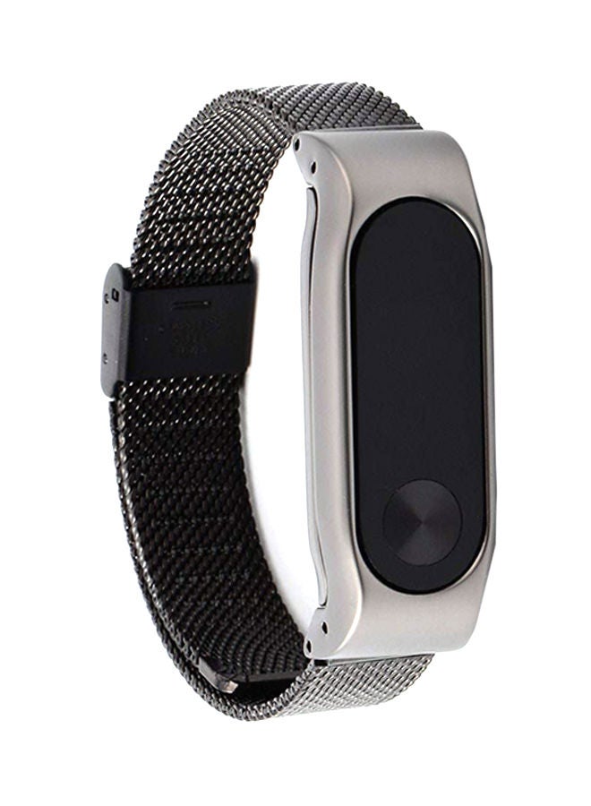 NIBEMINENT Fitness Tracker Strap For Xiaomi Mi Band 2 Black  - Image 2