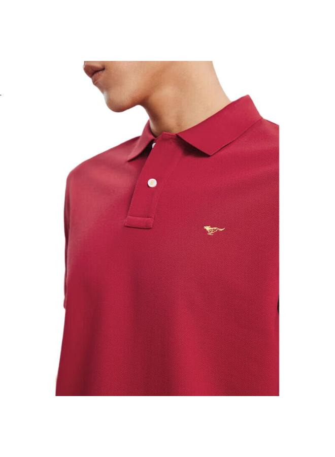 Septwolves Men'S Short Sleeve T-Shirt With Cool Feeling And Color Fixing, Antibacterial Collar Business Casual Solid Color Polo With Colorful Small Wolf Logo - Image 2