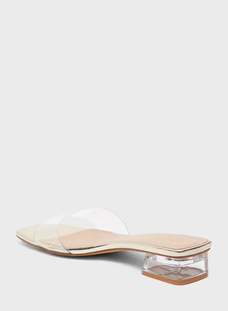 shoexpress Wide Strap Mid Heel Sandal
