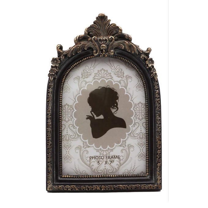 CISOO Vintage 5x7 Picture Frame Antique Photo Frame Table Top Display and Wall Hanging Retro Home Decor Ornate Photo Gallary Art Black and Gold