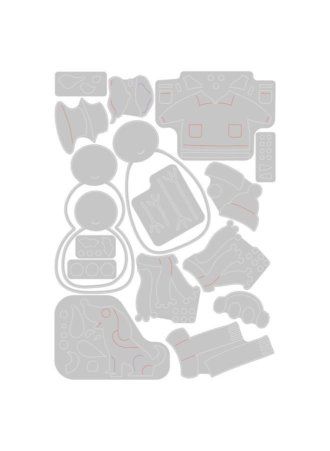 Sizzix مجموعة قوالب سIZZx Thinlits 17PK عائلة الثلج بواسطة جينيفر أوجبورن | 665959 | الفصل 3 2022، متعدد الألوان - Image 2