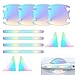 lekiliky 12PCS Car Door Protector ScratchResistant HeatResistant Door Handle Corner Protective Stickers Colorful NightGlow Warning Decorative Stickers for Most Vehicles Multicolored - Image 2