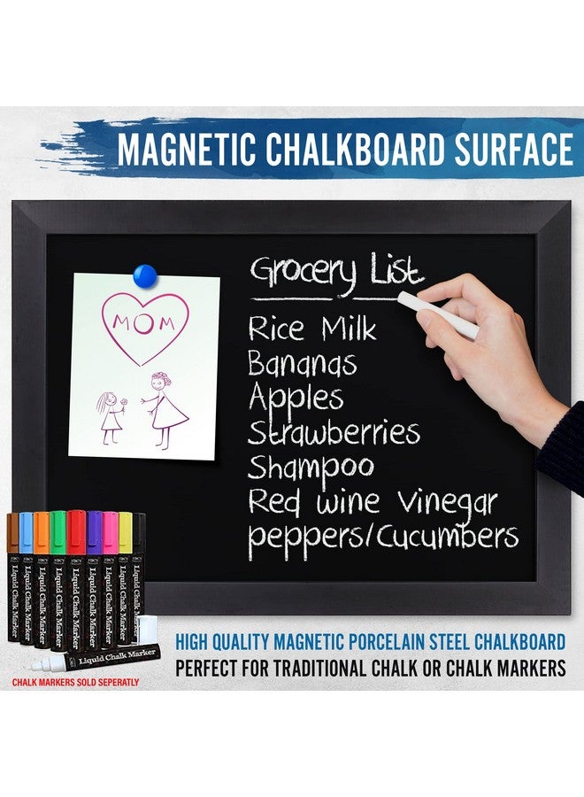 HBCY Creations 18 X 24 Rustic Black Solid Wood Frame Wall Chalkboard Magnetic Surface Home Décor Restaurant & Café Menus Blackboard Includes Chalk Eraser & Hanging Hardware - Image 5