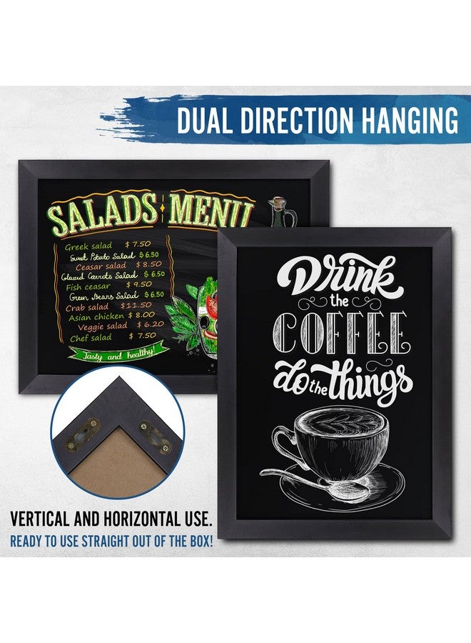 HBCY Creations 18 X 24 Rustic Black Solid Wood Frame Wall Chalkboard Magnetic Surface Home Décor Restaurant & Café Menus Blackboard Includes Chalk Eraser & Hanging Hardware - Image 3
