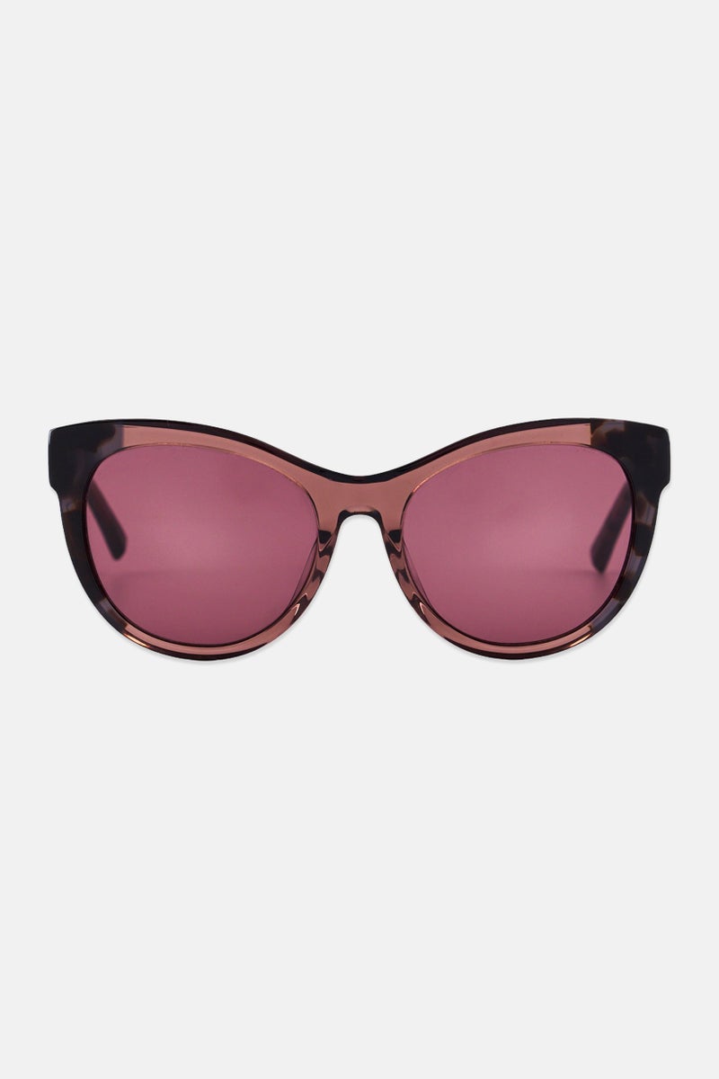 DKNY Women DK533S Cat Eye Sunglasses, Brown - Image 1