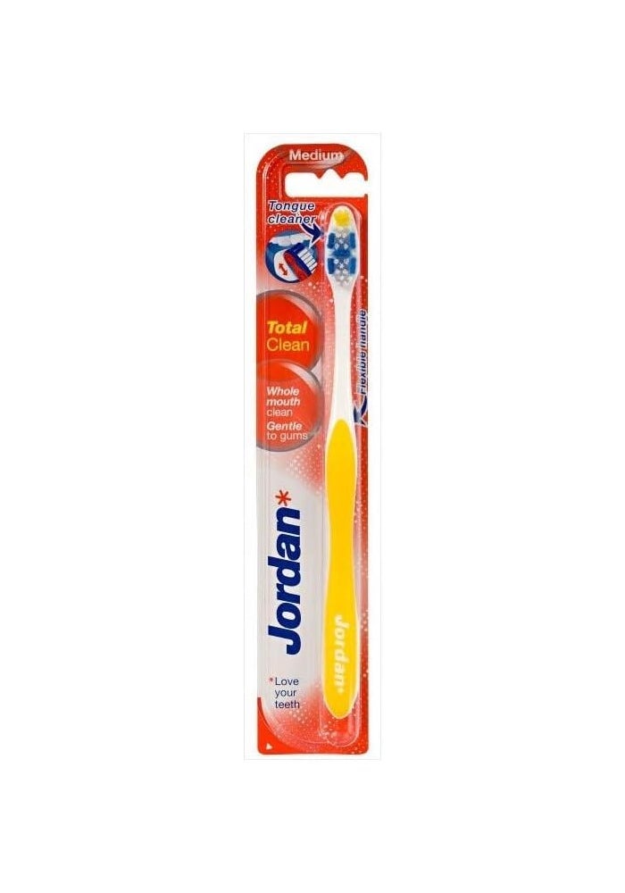 Jordan Total Clean Toothbrush, Medium - Soft Bristles for Whole Mouth Clean - Image 1