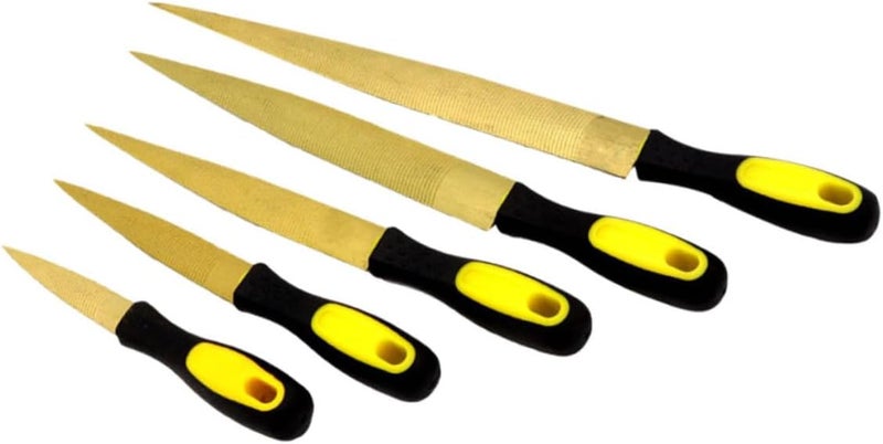 Generic DIY Craft Gadget 5pcs Wood Rasp File Set Plastic Handles for Woodworking - Image 1