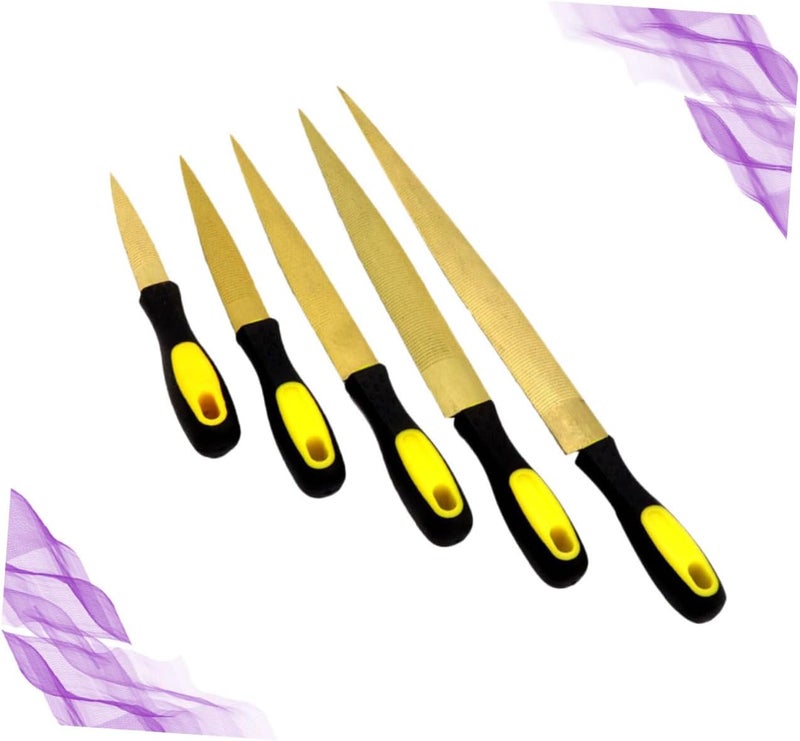 Generic DIY Craft Gadget 5pcs Wood Rasp File Set Plastic Handles for Woodworking - Image 3