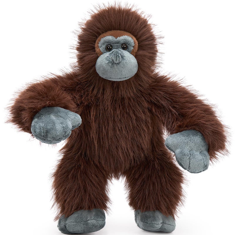 MorisMos Gorilla Stuffed Animal 18 Inch Gorilla Plush Toys for Kids Soft Long Fur Orangutan Plush Companion Toy Gifts for Boys Girls - Image 3