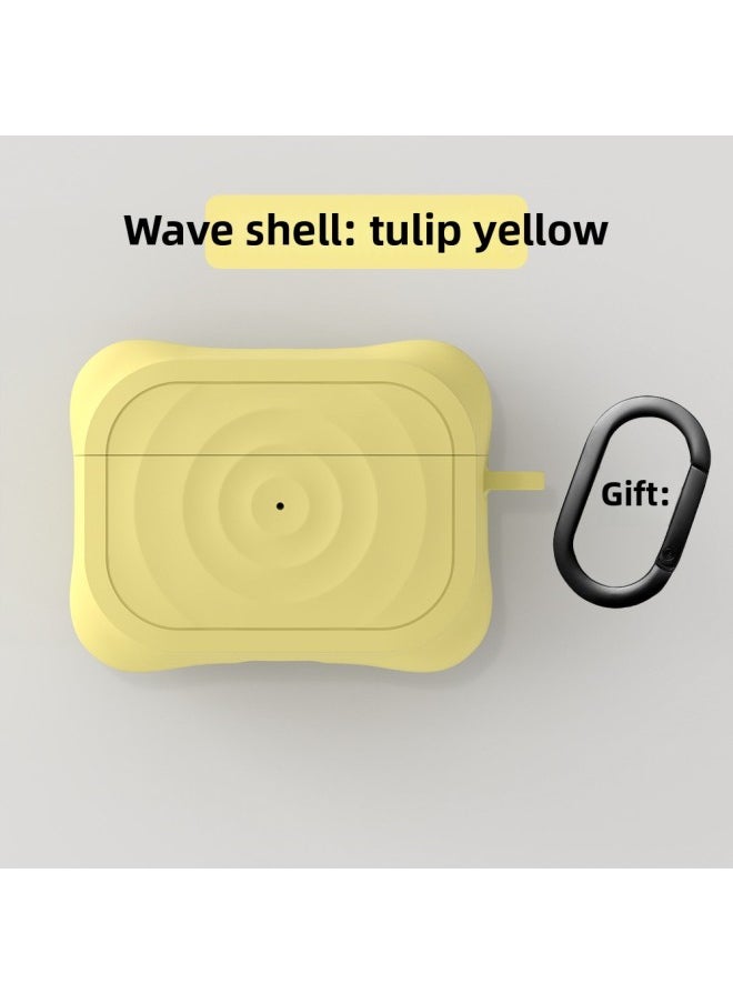 Generic - Boyang Headphone Protective Case For Airpods Pro For Apple Headphones Liquid Advanced Sense Anti-lost Original-Color:Tulip Yellow-Applicable Models:airpods Pro 2 - Image 1