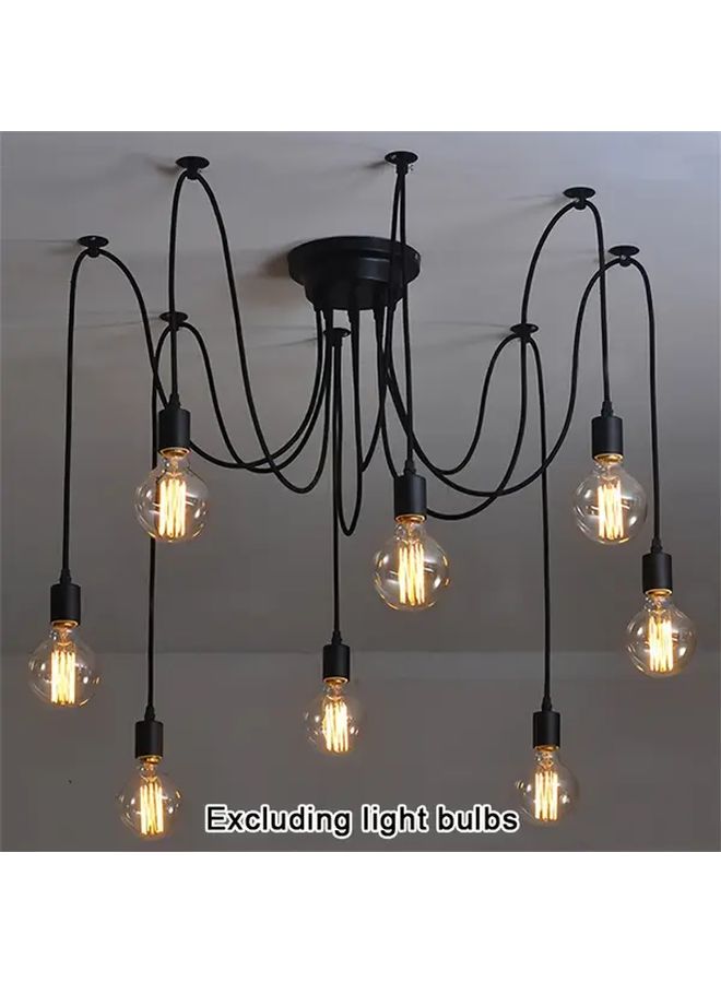 White 3 Heads Retro Pendant Lamp DIY Multiple Lamp Base E27 Industrial Hanging Lights For Cafe Bar Spider - Image 1