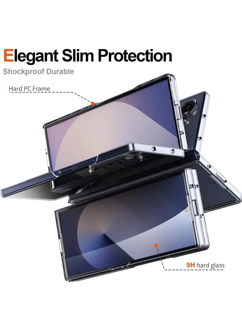 ELTRAZONE Clear Full Body Protective Case for Samsung Galaxy Z Fold 6 5G with Built-in Screen Protector - Image 2