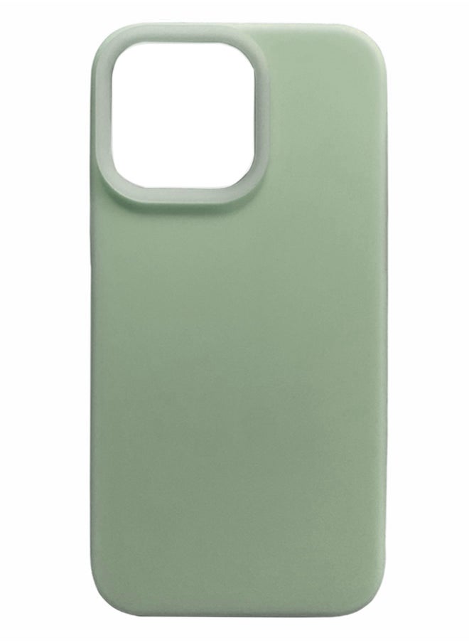 ماركة غير محددة جراب سيليكون مبطن من الداخل لهاتف iPhone 12/12 Pro، جراب أيفون مصنوع من السيليكون المطاطي الناعم ومبطن من الداخل لحماية هاتف من الخدوش لهاتف أيفون 12/12 برو - أخضر فاتح  - Image 2