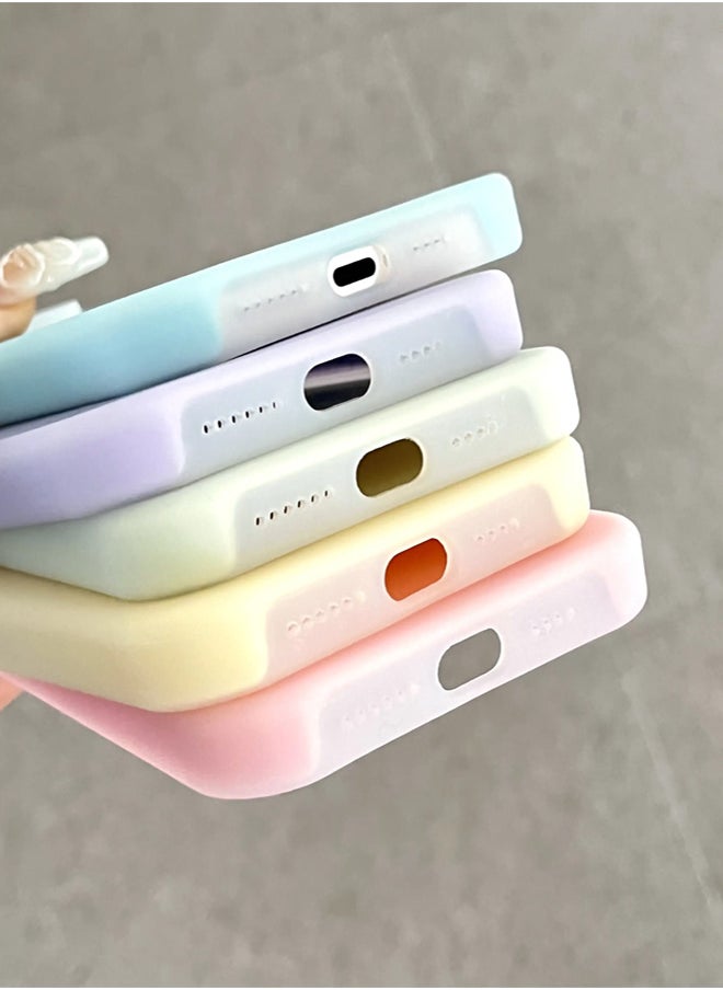 ماركة غير محددة جراب سيليكون مبطن من الداخل لهاتف iPhone 12/12 Pro، جراب أيفون مصنوع من السيليكون المطاطي الناعم ومبطن من الداخل لحماية هاتف من الخدوش لهاتف أيفون 12/12 برو - أخضر فاتح  - Image 5