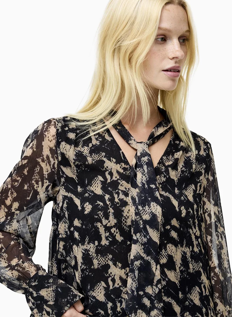 Amelia Hallie Tie Neck Blouse