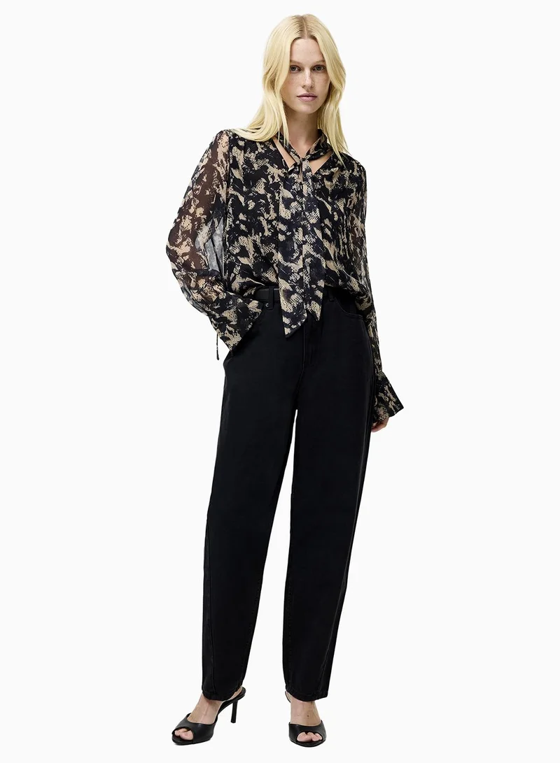 French Connection Amelia Hallie Tie Neck Blouse