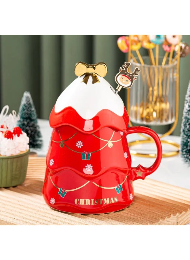إيفا Christmas Ceramic Mug Set - Red - Image 2