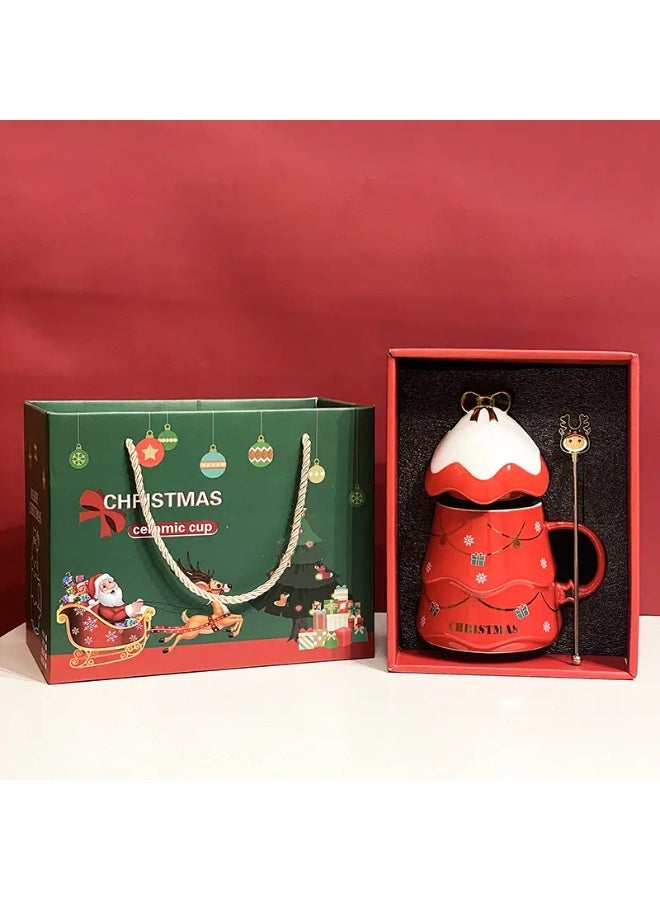إيفا Christmas Ceramic Mug Set - Red - Image 1
