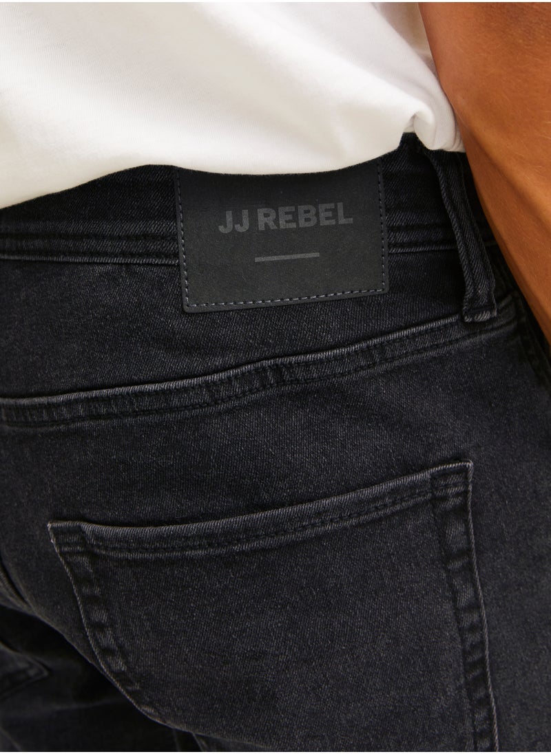 JJ Rebel Jrebadam Jjcraft Stright Fit Rinse Wash Jeans  - Image 3