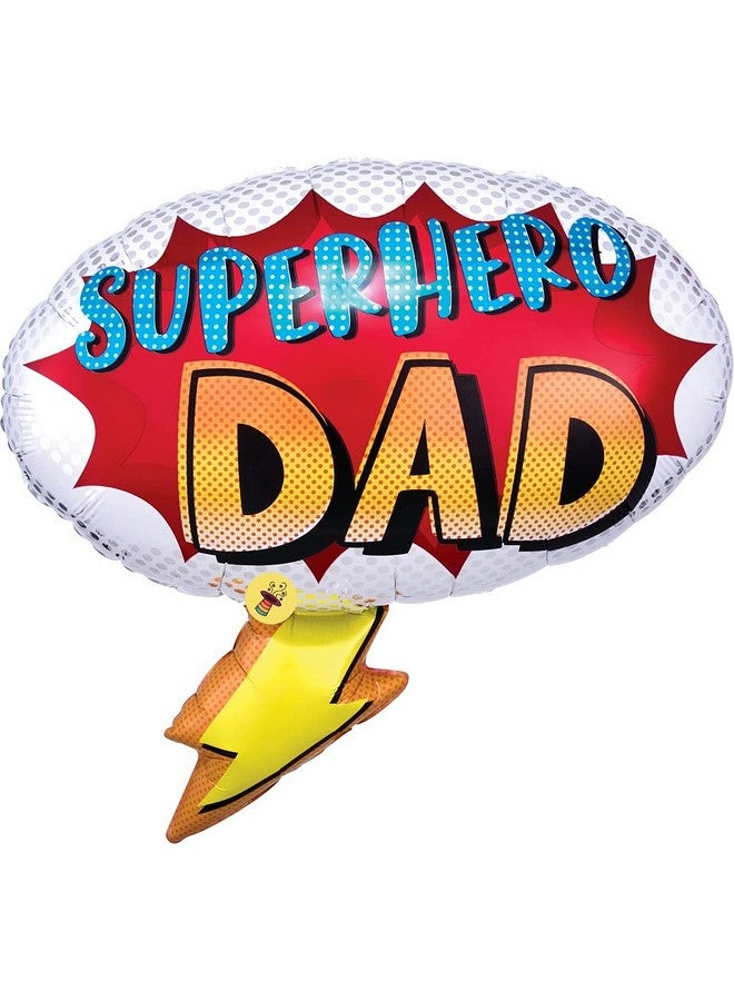 Atpata Funky Superhero Dad Foil Balloon for Fathers Day, Dad's Birthday Party and Celebration (Superhero Dad), Multicolor, Large - Image 1