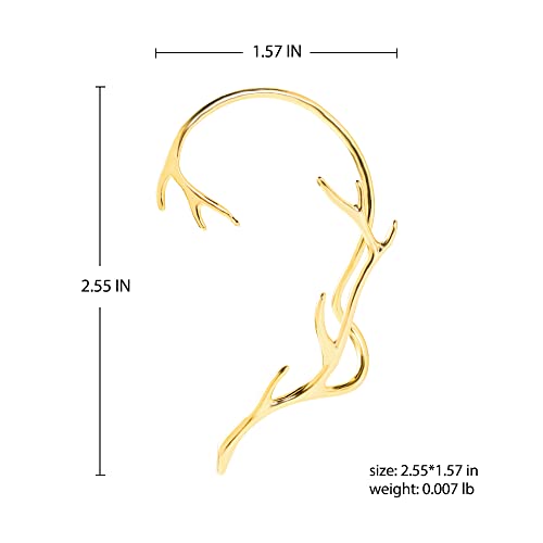 Vercret Gold Earrings Cuff for Women CZ Earring Ear Cuff for Friend, Sister, Daily Wearing - Image 3