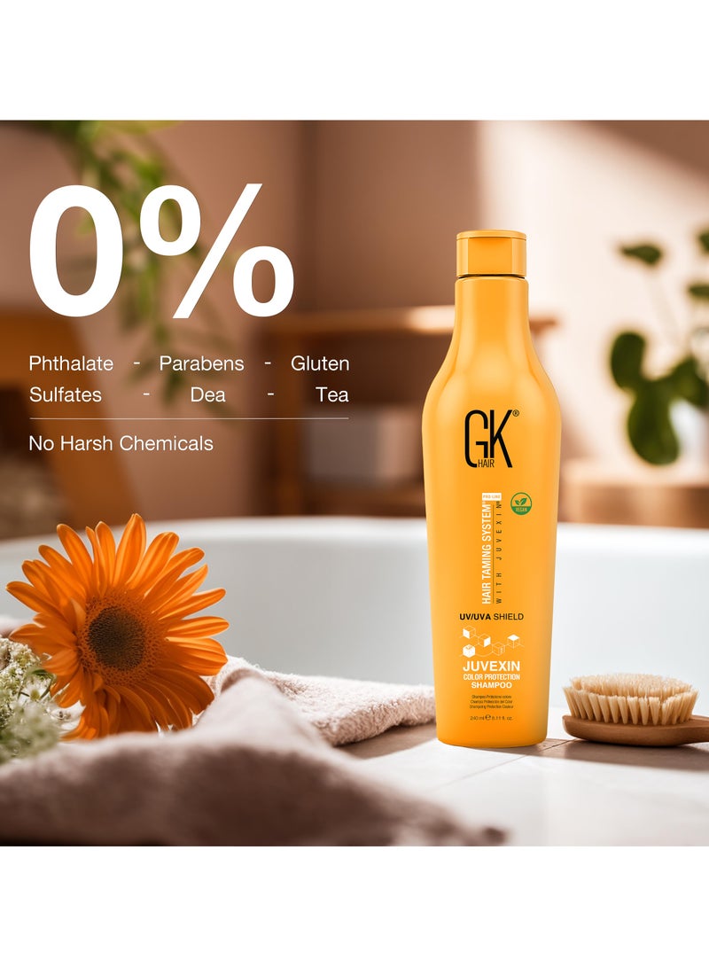 GK Hair Shield Shampoo (8.11 Fl Oz/240ml) - Deep Cleansing Moisturizing Heat Protection for Color Treated Dry Damaged Curly Frizzy HAIR - Sulfate Free - Image 4