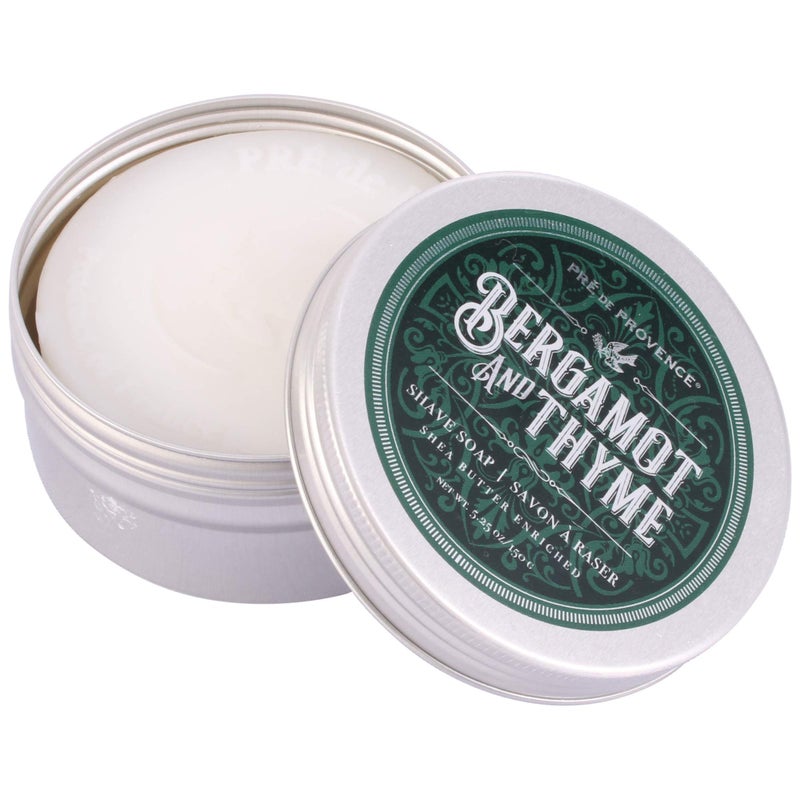 Pre de Provence Bergamot & Thyme Men's Fragrance Collection, Shave Soap in Tin, 150 G - Image 3